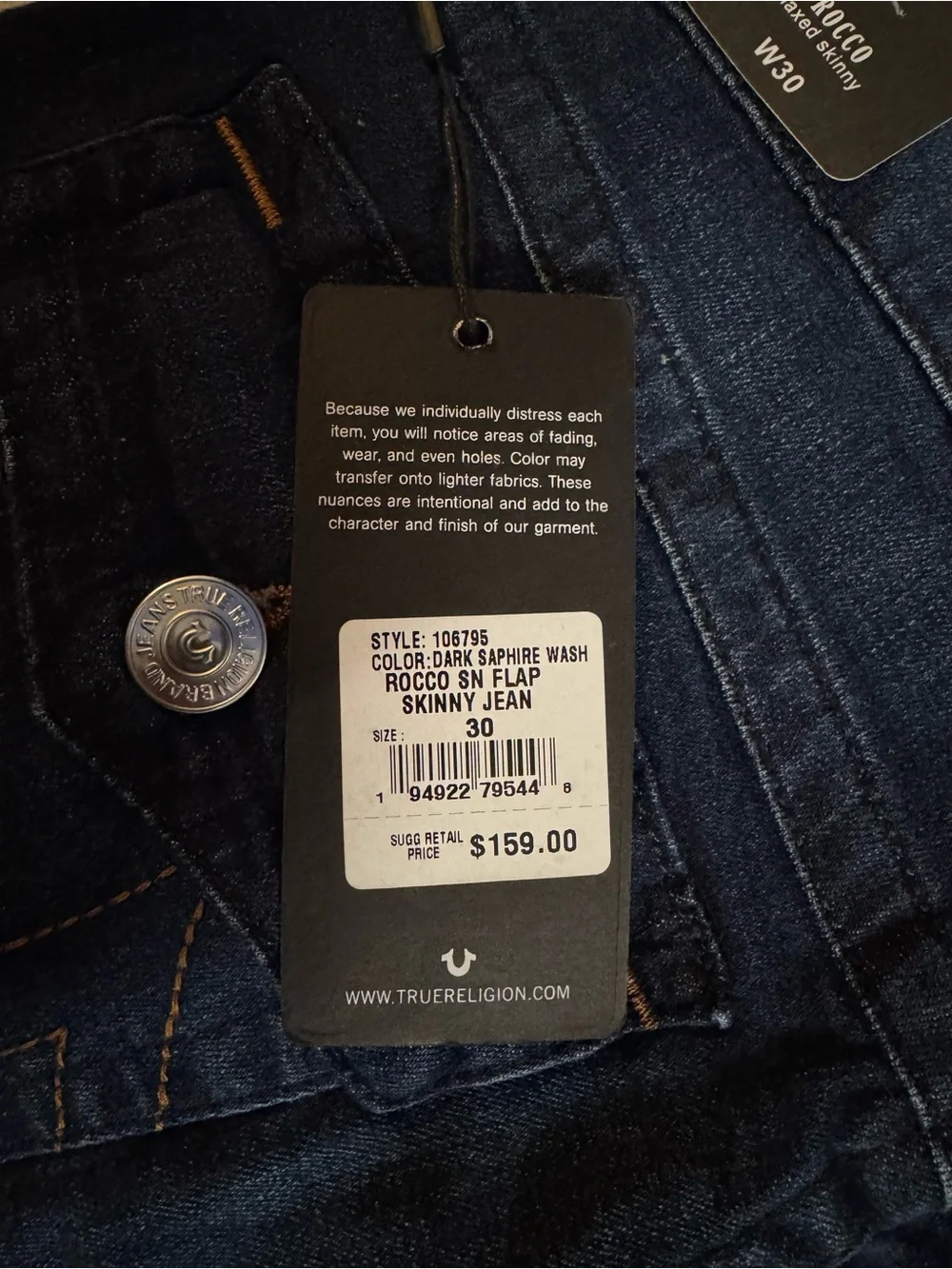True Religion Skinny Dark Blue Men’s Jeans